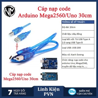 Dây Cáp Nạp code Arduino R3 / Mega2560/ Nano (Cáp Mini USB - USB 2.0 Type B , Cáp USB Máy In)