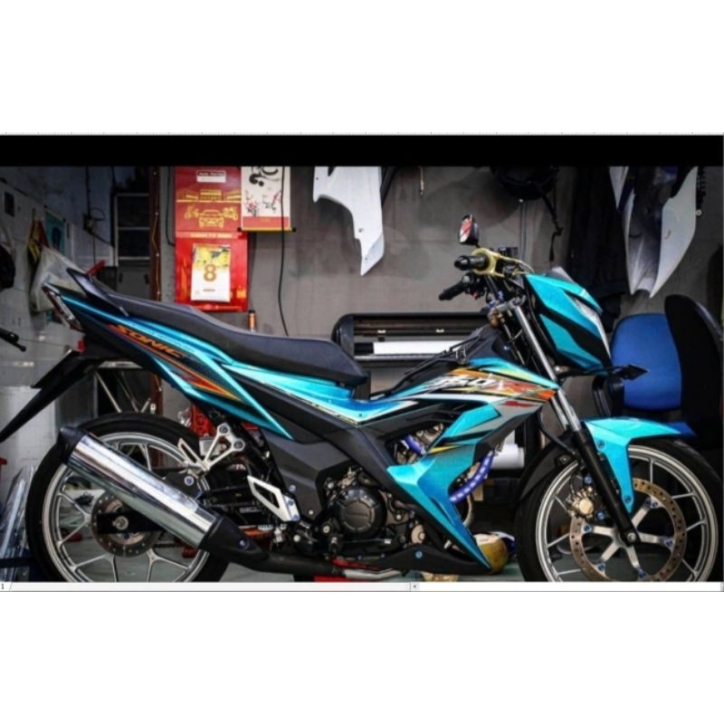 tem rời sonic 150 xanh - decal ruby