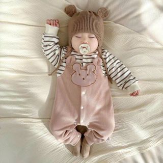  Bodysuit Dài Tay Cho Bé Trai Bé Gái Body Yếm Thu Đông Len Tăm Hình Gấu Mẫu Quần Áo Trẻ Em Liền Thân –  BDD73  