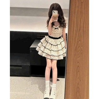 Váy Xòe Viền Tầng Chấm Bi Siêu Xinh - HT28