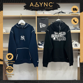 (Auth) Áo Khoác Hoodie New Era x MLB NY Detroit World Series Logo Thêu Đen Navy | CODE: 14187438 14187440 - Async Studio