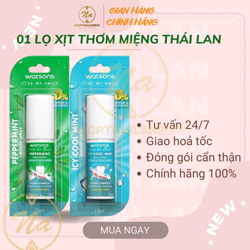 01 Lọ Xịt Thơm Miệng Thái Lan 15ml