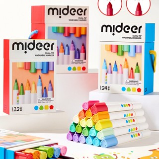  HỘP BÚT MÀU DẠ 2 ĐẦU MIDEER CHO BÉ VẼ TRANH TÔ MÀU SÁNG TẠO GRAFFITI WASHABLE CÓ THỂ TẨY RỬA ĐƯỢC 