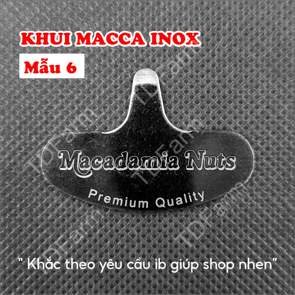 Đồ khui hạt macca inox, dụng cụ tách hạt macca inox [khắc sẵn] 200 cái/kg