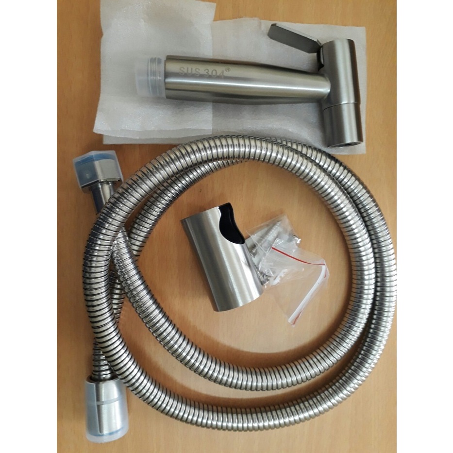 vòi xịt vệ sinh inox 304, không gỉ sét, vòi xịt bồn cầu, vòi xịt toilet, xịt vệ sinh sus 304