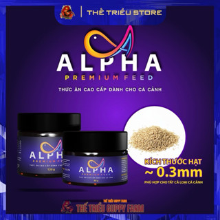 Cám Alpha Premium Feed - Thức ăn cao cấp giành cho cá cảnh. Dùng cho cá guppy, betta, molly, sọc ngựa... Hủ 60g & 120g