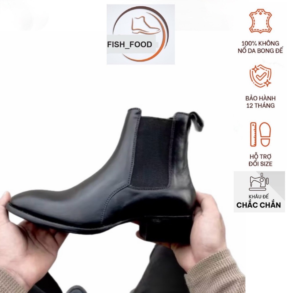 giày bốt nam giày boot nam cao cổ giày bốt nam cổ chụn mã 166