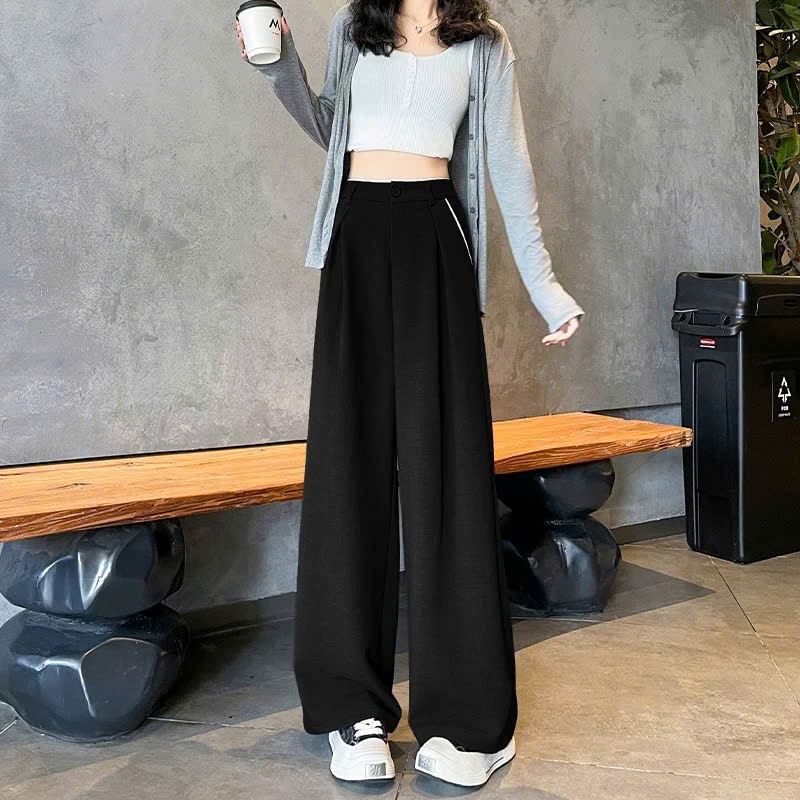 Quần tây suông ống rộng lưng cao tôn eo cạp phối viền trắng xinh lạ mẫu mới hot trend (mã 00) | BigBuy360 - bigbuy360.vn