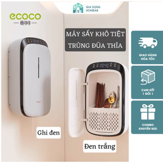 Máy sấy khô khử trùng đũa thìa ECOCO bằng tia UV diệt khuẩn, Máy khử trùng đồ dùng nhà bếp ngăn nấm mốc giadunghomeab