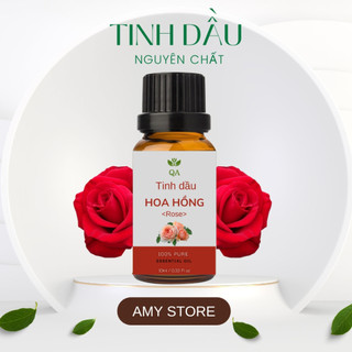Tinh dầu hoa hồng xông phòng ngủ thiên nhiên nguyên chất đuổi muỗi làm nến thơm QA ORGANIC 10ml