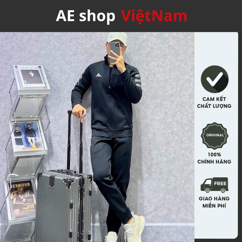 Set nỉ thu đông kéo khoá dài tay Adidas hàng hiệu Ae Shop MK3130 Bộ quần áo chất nỉ cao cấp xuất dư mẫu mới 2024