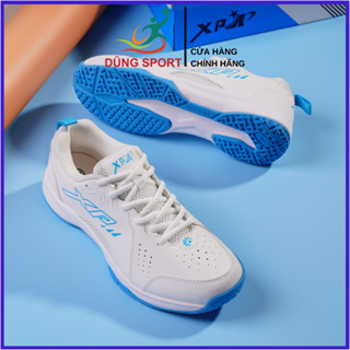 Giày Bóng Chuyền, Giày Cầu Lông XP CL10 JMAX Màu Trắng Nam Nữ Chính Hãng - Đế Eva Siêu Nhẹ Tặng Tất Dệt Kim Không Mùi