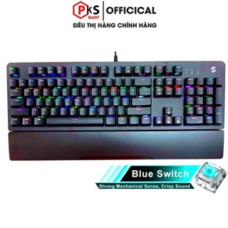 Bàn Phím Cơ Gaming Có Dây PKSMART - BLACK S K104 - LED RGB 15 Hiệu Ứng Và 8 Màu LED Đơn - Anti Ghosting Full Phím