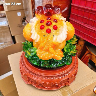 [Hàng Bán Chạy] Thiềm Thừ Phong Thủy Loại 1 Cao 34cm Hàng Đẹp Nhập Khẩu Quà Tặng, Đặt Bàn Thờ Thần Tài