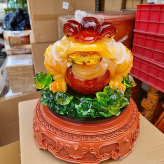 [Hàng Bán Chạy] Thiềm Thừ Phong Thủy Loại 1 Cao 34cm Hàng Đẹp Nhập Khẩu Quà Tặng, Đặt Bàn Thờ Thần Tài