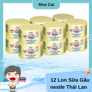 12 Lon Sữa Gấu Nestle Thái Lan 140ml giàu Canxi tăng chiều cao Không Đường