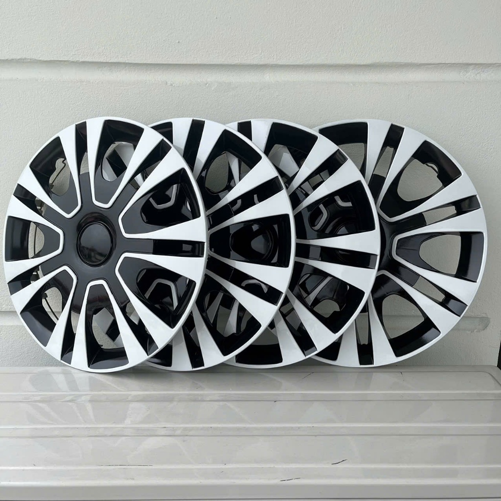 [ R13 ] Bộ 4 chiếc ốp lazang lốp R13 mã 01 cho xe ô tô mâm sắt bản thiếu giả vành đúc tặng kèm logo