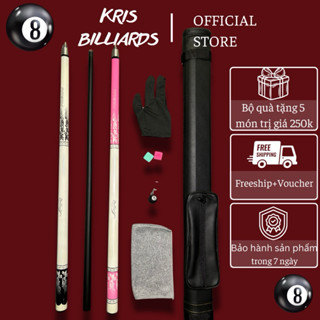  Cơ Bida Preoaid hồng đen ngọn full sợi carbon tẩy cầu vồng 7 lớp  tặng full combo phụ kiện 250k 