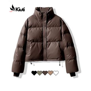 Áo phao nữ vải da hàng Loại 1 [BẢO HÀNH 2 NĂM] KIUTI áo khoác phao nữ mùa đông basic đẹp Áo da nữ