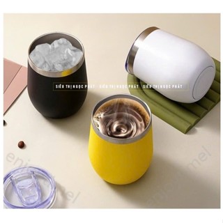 Cốc giữ nhiệt màu inox 304 cao cấp 360ml (có nắp)