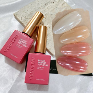 Top bóng chà tráng gương Vendeeni chính hãng 15ml - Sơn gel top coat bám bột tráng gương