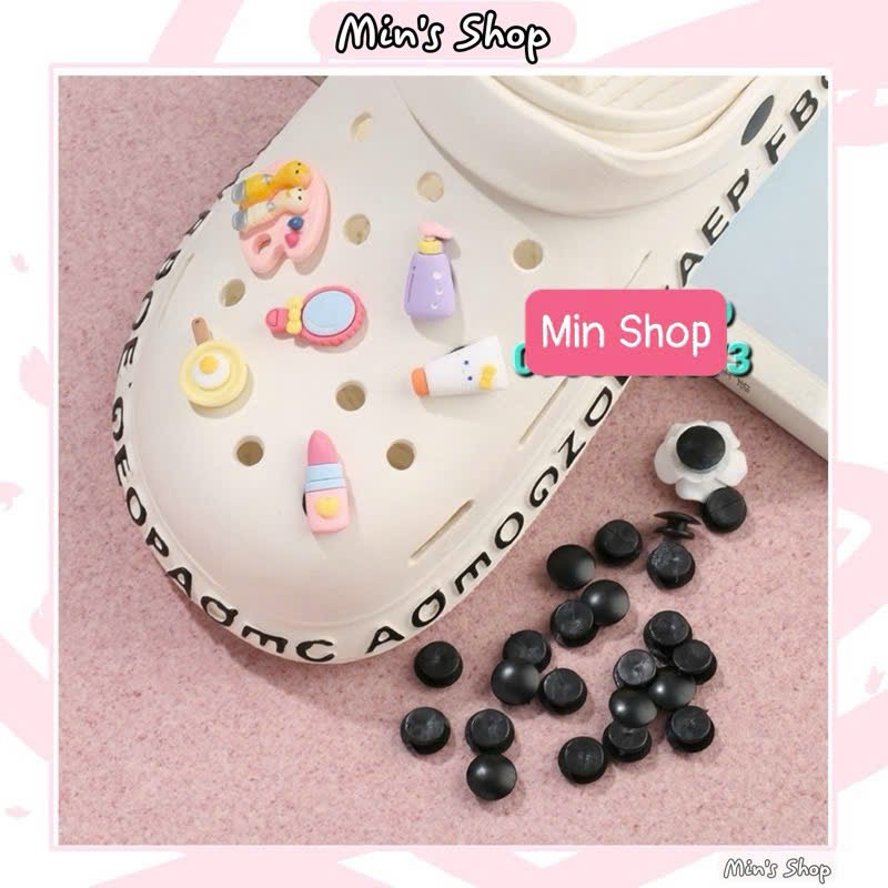 Túi 100 nút gắn dép crocs size thông dụng 12*8.