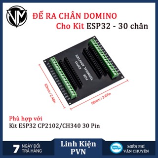 Đế ra chân Domino cho ESP32 CP2102/CH340 30Pin