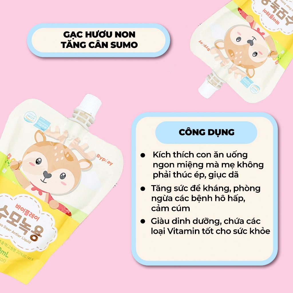 Nước Gạc Hươu Non Tăng Cân Sumo Hàn Quốc - Giúp Bé Ăn Ngon, Tăng Sức Đề Kháng[TẶNG QUÀ ]