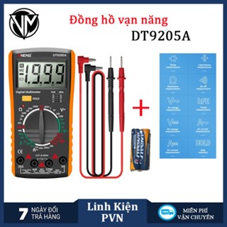 Đồng hộ đo điện vạn năng DT9205A màn hình kỹ thuật số kèm PIN (bảo hành 1 tháng)