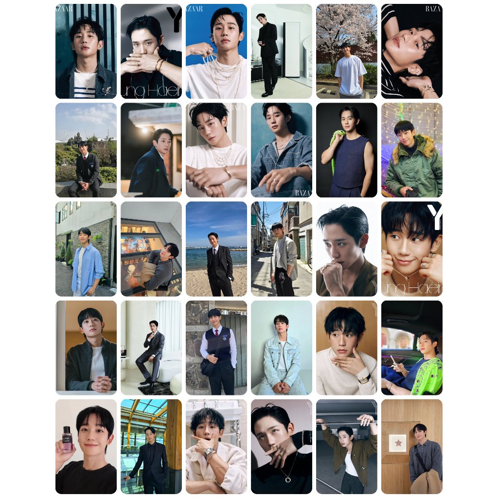 Lomo card 1 mặt 30 ảnh bo góc Jung Hae In - IG