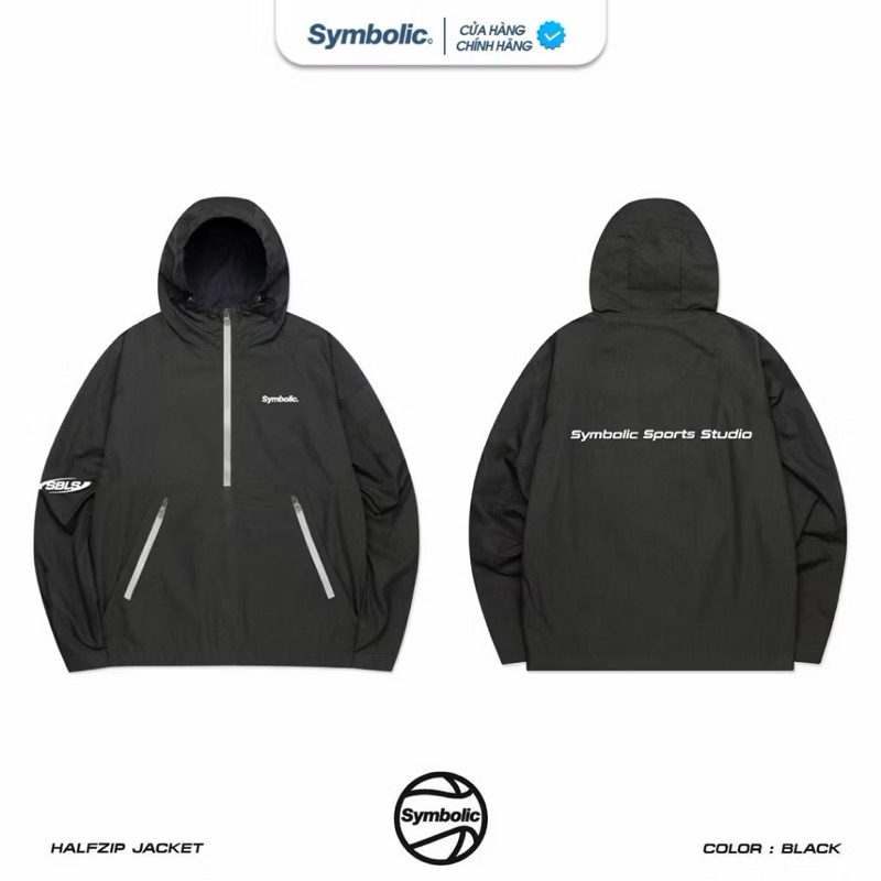 Áo khoác dù symbolic halfzip