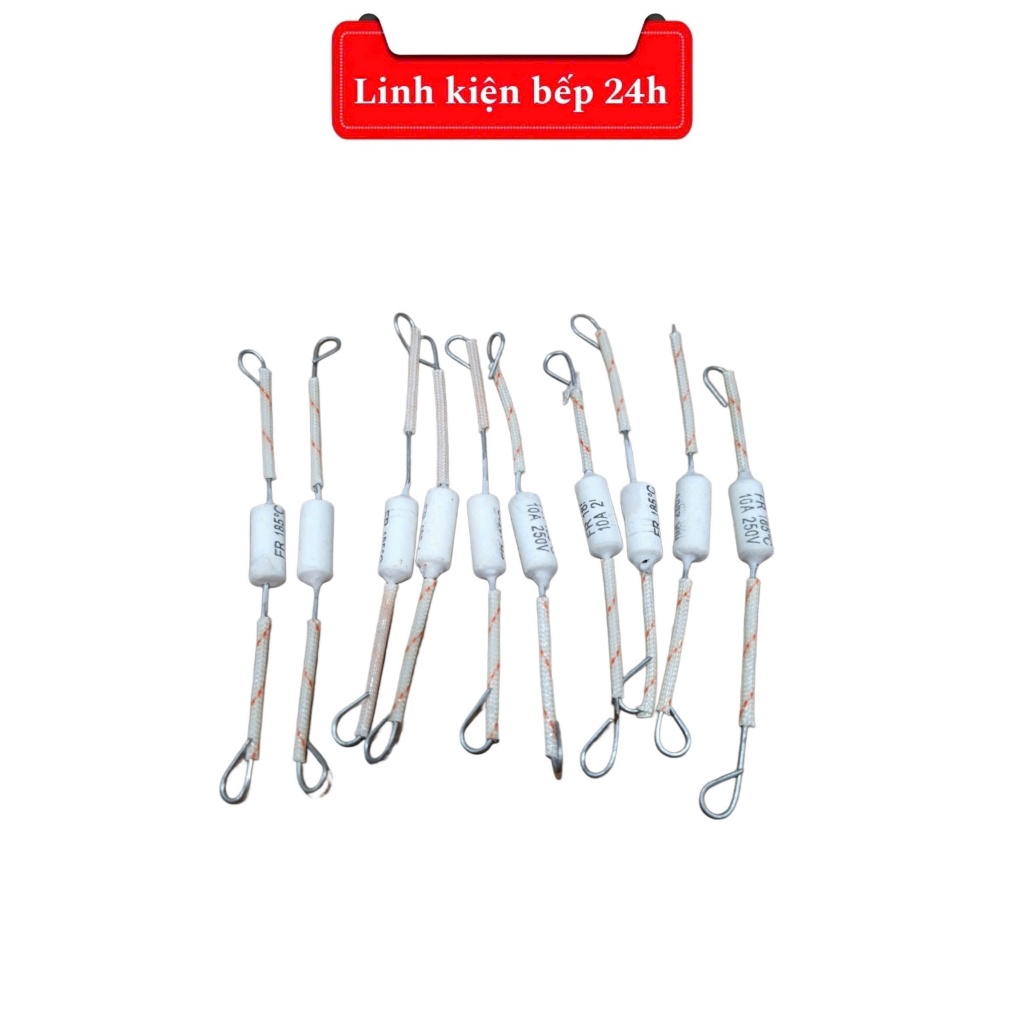 Bộ 10 chiếc cầu chì sứ nồi cơm dây ngắn 10A 185 độ