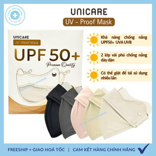 Khẩu Trang Proof Mask UNICARE Chống Tia UV Kháng Khuẩn Chất Vải Lụa Mềm Mịn Thoáng Mát Chống Bụi Mịn