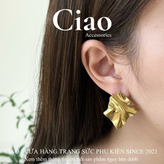 [HOẢ TỐC 1H] Khuyên tai/ Bông tai titan không gỉ thiết kế mã 451 Ciao accessories