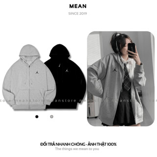Áo Khoác Hoodie Nam Nữ Meanstore Hoodie Zip Nỉ Lót Lông, Bông Dày Form Rộng Màu Đen, Xám Local Brand - KNJD1