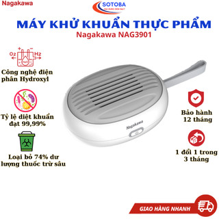 Máy khử khuẩn thực phẩm Nagakawa NAG3901, diệt khuẩn 99.99%, bảo hành 12 tháng