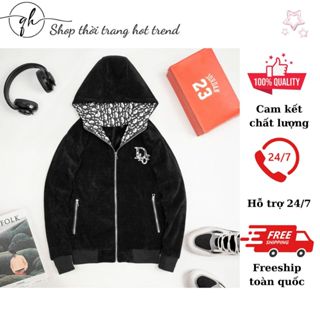 Áo khoác nỉ D.I.O.R Nhung Tăm Lót Lông dày dặn kèm mũ dày dặn siêu ấm 2024