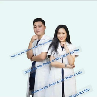 Áo Blouse Dài Ngang Gối, Cộc Tay Nam Nữ, Áo Choàng Bác Sĩ, Phòng Thí Nghiệm, Thẩm Mỹ Viện, Vải Kaki dày và vải coton Hàn