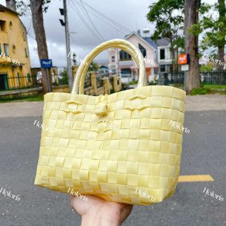 [20cm - Nhỏ Vừa - Size 6] Giỏ đan tay / Túi xách đan thủ công / Làn nhựa / Giỏ đan thủ công - ẢNH THẬT 100%