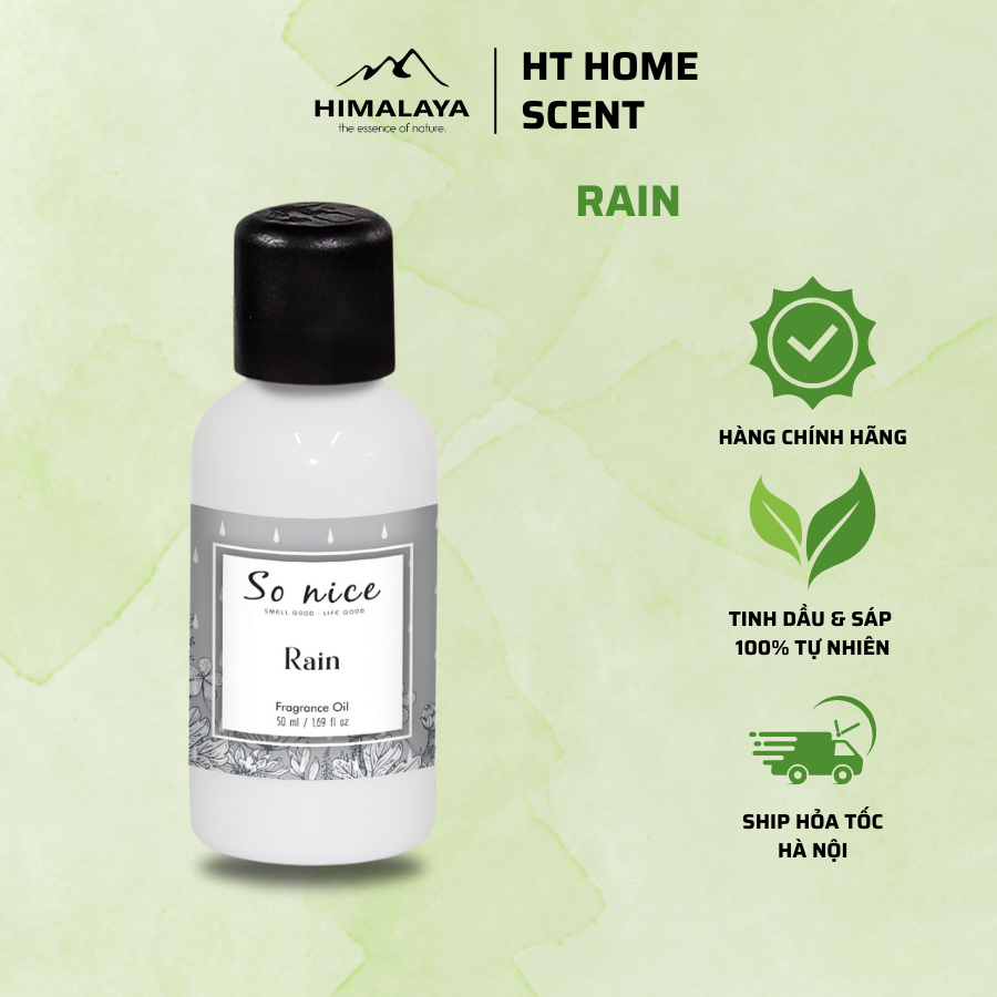 Tinh dầu Rain So Nice hương nước hoa quyến rũ, thanh mát như cơn mưa mùa hạ loại 15/50ml