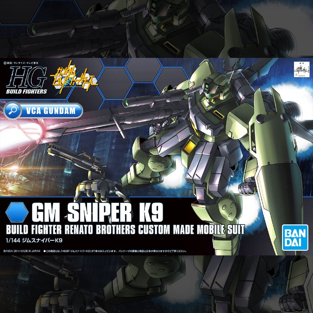 Mô Hình Gundam HG BF GM SNIPER K9 Bandai 1/144 Build Fighters Đồ Chơi Lắp Ráp Anime Nhật