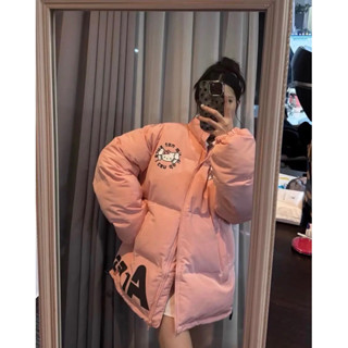 Áo phao hoạt hình Hello Kitty dành cho nam, nữ - Áo khoác phao mùa đông hợp thời trang