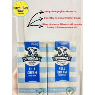 Sữa tươi Devondale full cream Úc (thùng 24 hộp 200ml) - hanzo2009