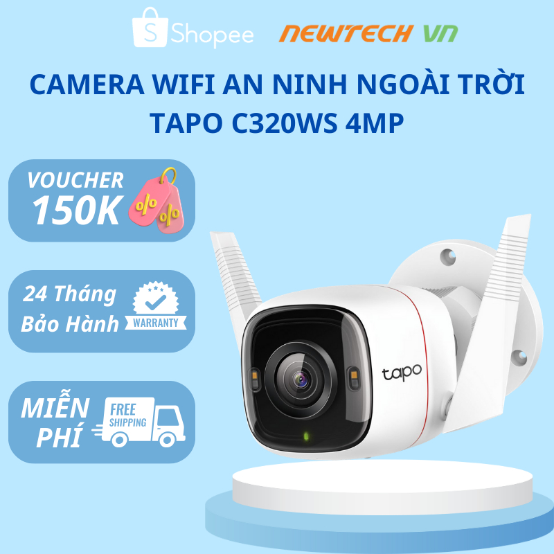 Camera ngoài trời IP Wifi TP-Link Tapo C310 / C320WS Phân Giải 2K, Phát hiện chuyển động. BH 24T