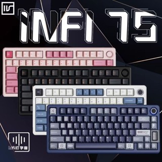 Bàn phím cơ Infiverse infi75 mạch Xuôi 3 Modes | Màn Hình LCD