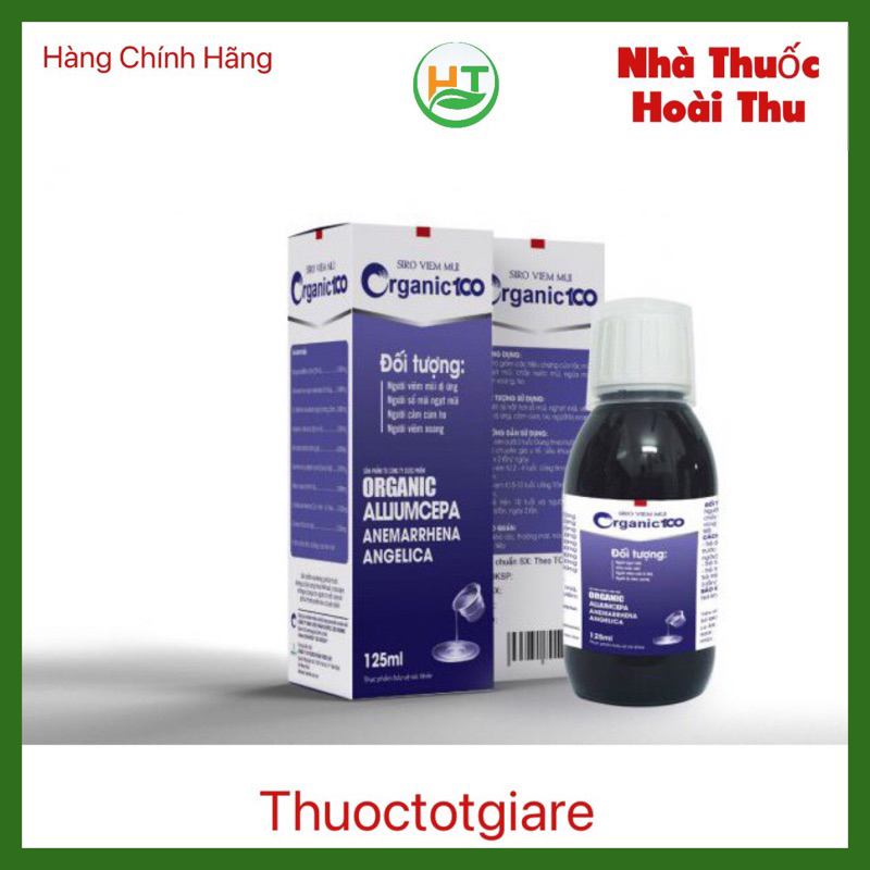 Siro Mũi Organic 100 (125ml ) - Ngạt mũi, chảy nước mũi