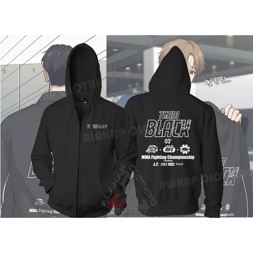 áo khoác team black jinx manhwa , áo team black jinx lookism in theo yêu cầu
