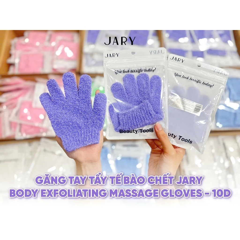 Găng Tay Tẩy Tế Bào Chết Toàn Thân Jary 40D Body Exfoliating Massage  / 10D Body Scrubber Gloves Hàn Quốc