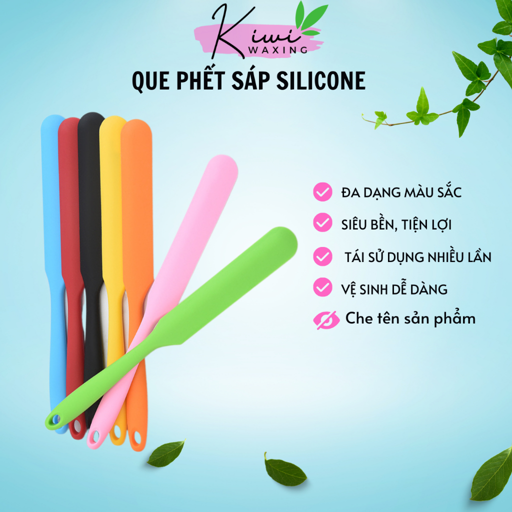 Que Phết Sáp Wax lông Silicone Siêu Bền Chống Dính KIWI WAXING tái Sử Dụng Nhiều Lần