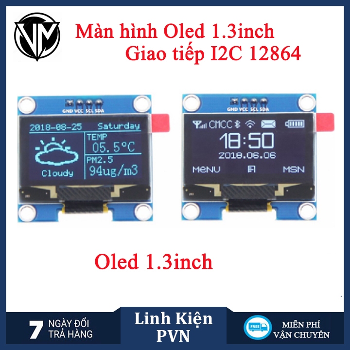 Màn Hình Oled 1.3 Inch Giao Tiếp I2C